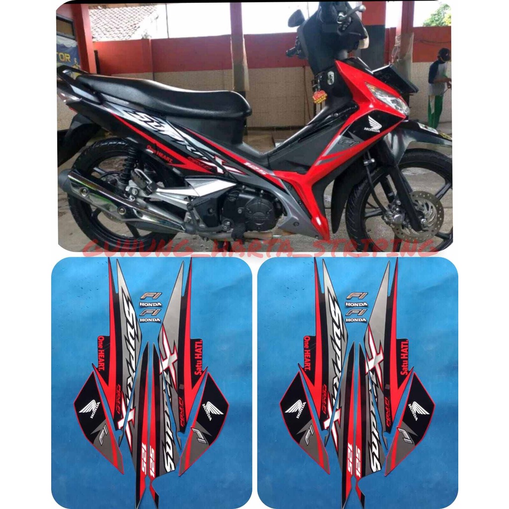 Striping Stiker Lis Les Body Motor Full Set New Honda Supra X 125 FI CW 2016 Standar Original Warna 