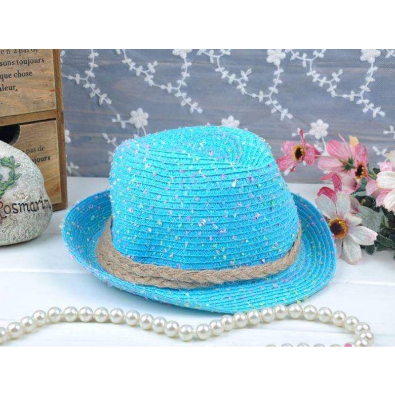 BLUE FEDORA, Topi fedora, Fedora Anak, Topi Import