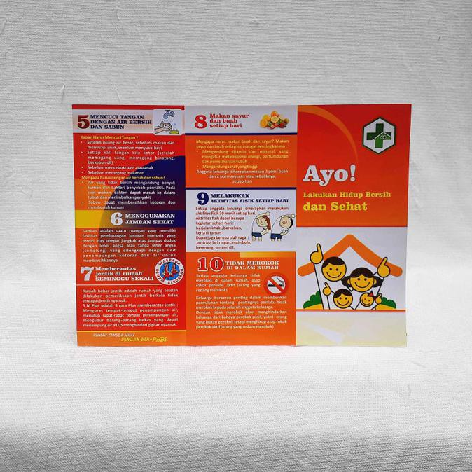 Leaflet / Brosur STBM dan PHBS Rumah Tangga BERMUTU