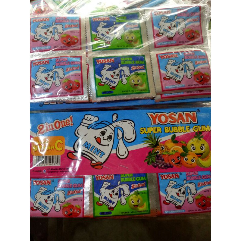 

yosan keping permen karet isi 24pcs