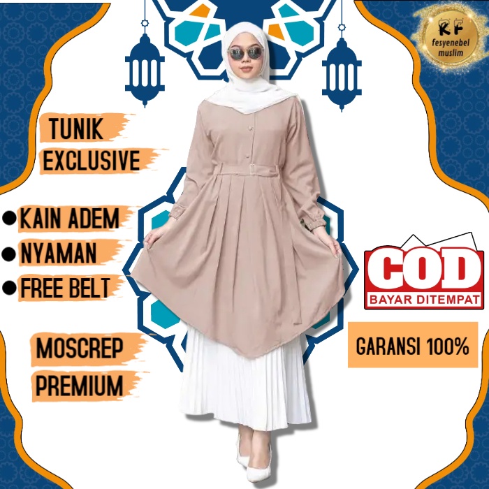 Tunik Wanita Terbaru Tunik Panjang Kemeja Kancing Depan Terbaru Kekinian High Quality Premium Coksu 
