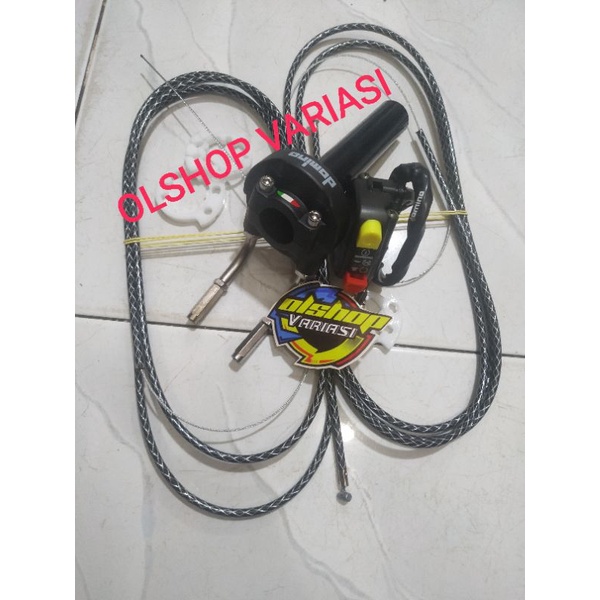 Gas Spontan/Kontan + L Gas CNC + 2 kabel Gas Serat karbon Matic &amp; Bebek