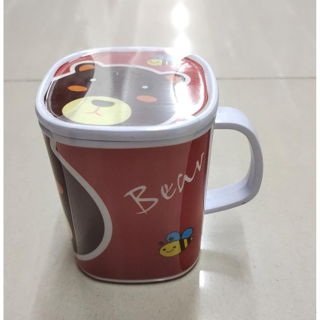 Gelas / Mug Melamine (Vanda Melamine Funny Bear Mug Segi 3")