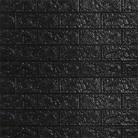 (PROMO) Jakarta_Aksesoris Wallpaper Dinding Foam 3D Motif Batu Bata / Walpaper Dinding Foam High Quality (COD)-BLACK
