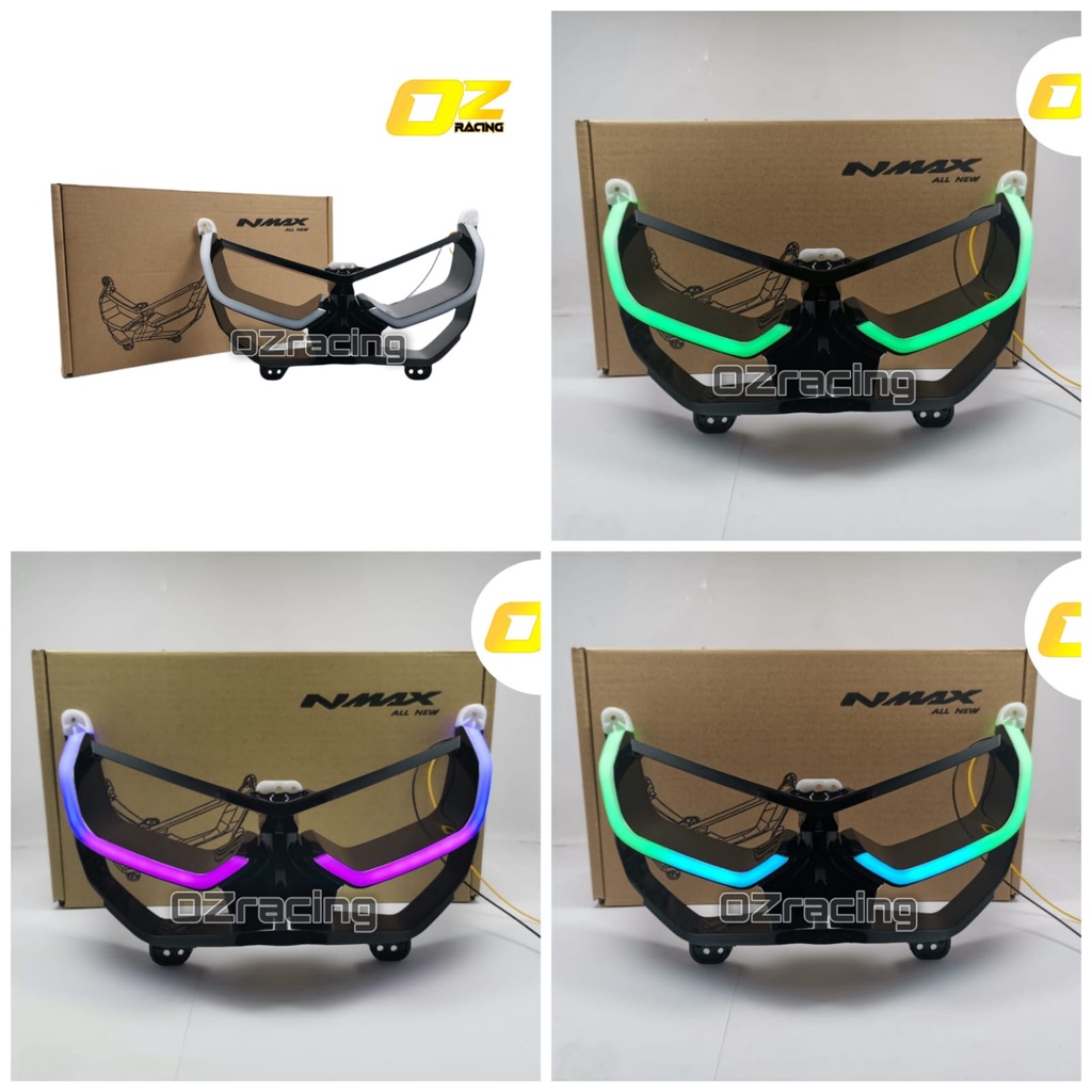 Jual Lampu Alis DRL Depan Nmax New RGB Plus Frame Alis Nmax Lampu Senja