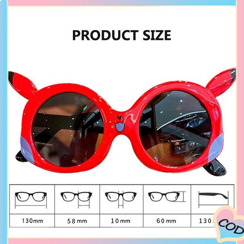 COD❤️Kacamata Kartun Pikachu Kacamata Perlindungan UV Polarized Sunshade Anak-anak-A.one