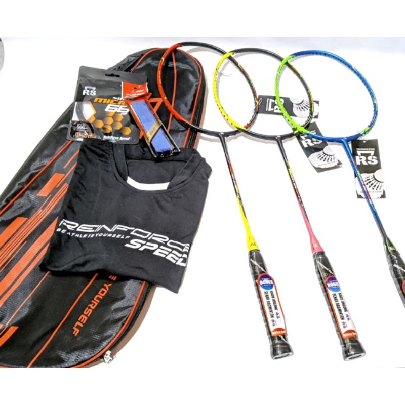 [HARGA TERBARU] Raket Badminton RS Micron Saber 12,14 NG-III ORIGINAL BONUS TAS, KAOS, SENAR RS, GRI