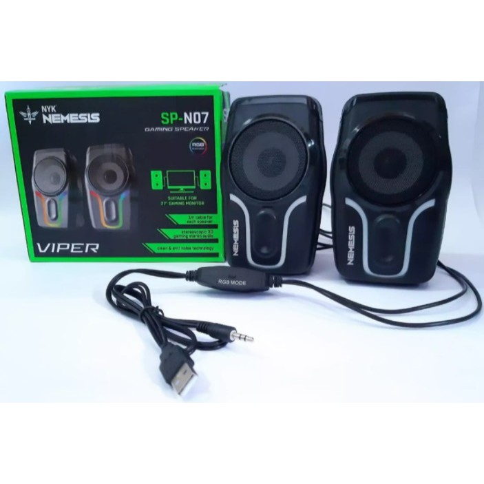 SPEAKER SOUND SALON NYK NEMESIS GAMING GAME RGB SOUND WITH GAMES STEREO AUDIO SP-N07 VI