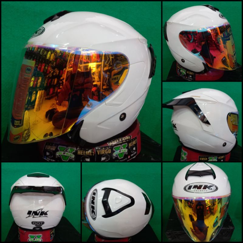 ink helm dynamic polos putih paket komplit ganteng |100%original ink