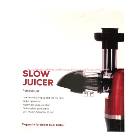 Klaz Slow Juicer Alat Mesin Pembuat Juice Buah Red Alat Mesin Jus Buah Klas