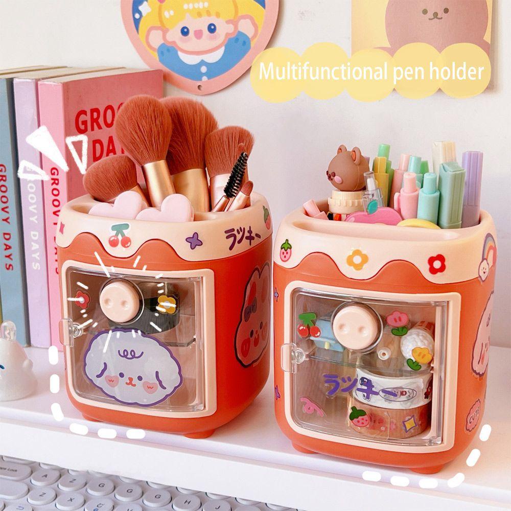 Preva Tempat Penyimpanan Kosmetik Multi Fungsi Desktop Organizer Make Up Brush Holder Tempat Pena