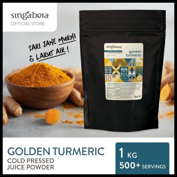 

DISKON TERBATAS !!! SINGABERA COLD PRESSED TURMERIC POWDER 1KG - SERBUK KUNYIT TERLARIS