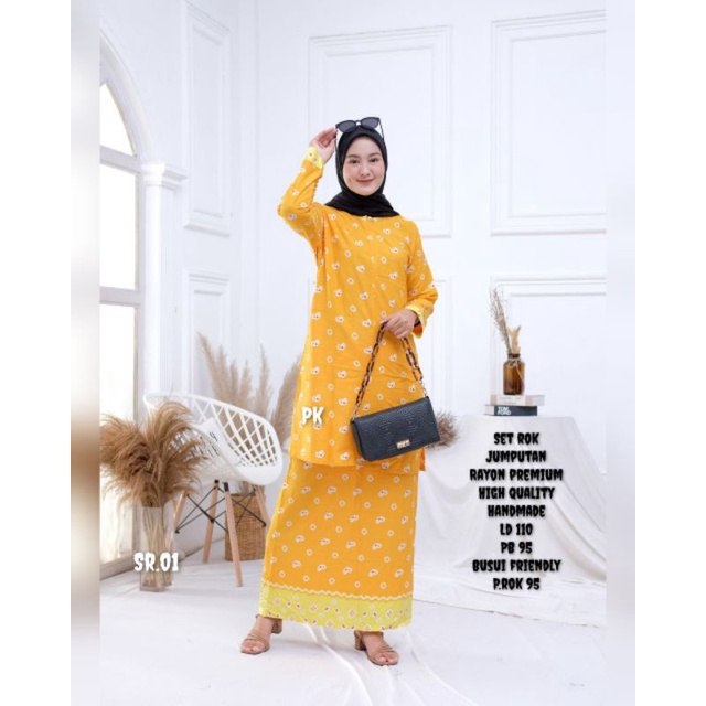 setelan rok jumputan