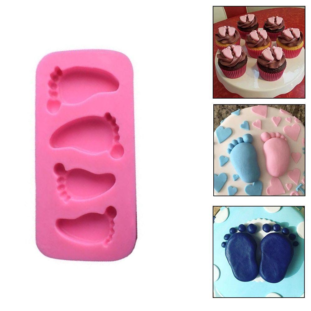 Wonder 3D Baby Foot Puding Bakeware Dekorasi Kue Sabun Cetakan Silikon