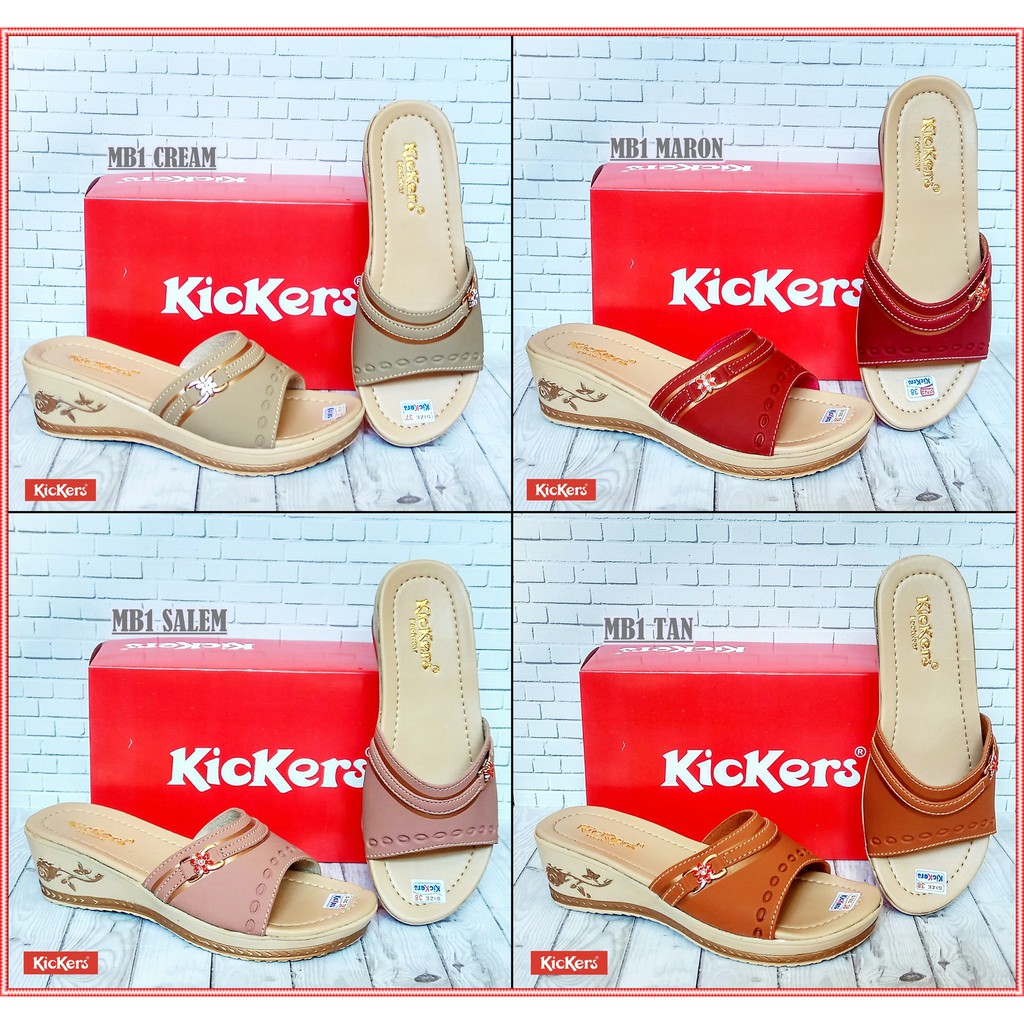 WEDGES SANDAL  WANITA  KICKERS  KODE MB1 MURAH  HARGA GROSIRAN 