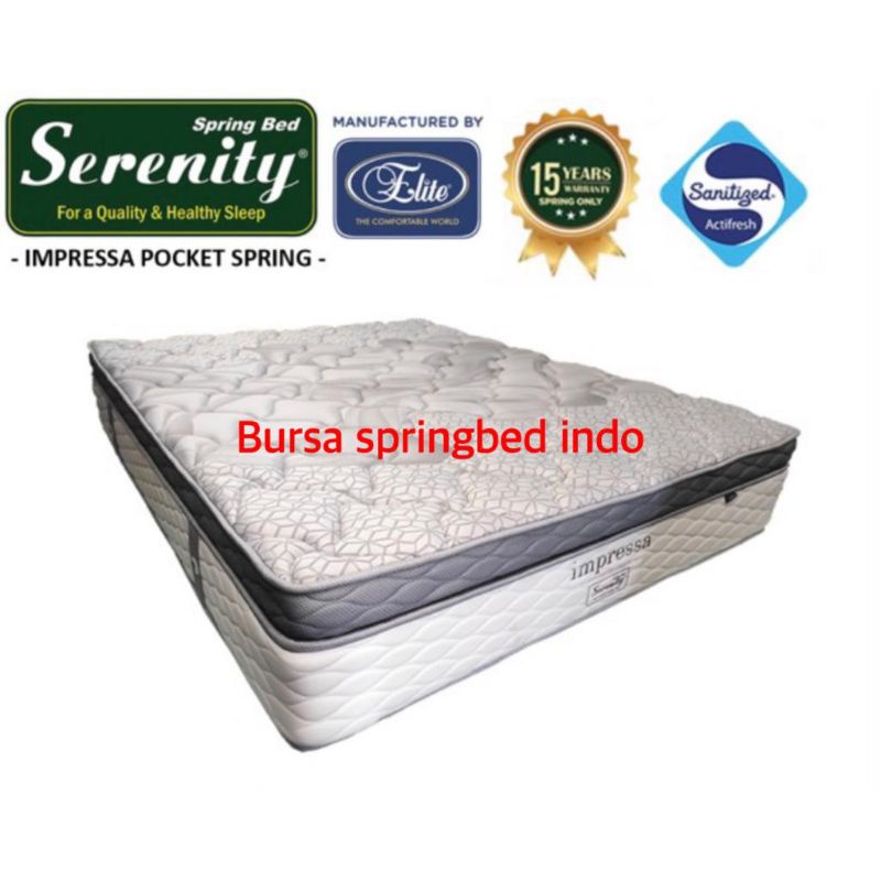 elite serenity impressa pocket spring 90 x 200 kasur spring bed