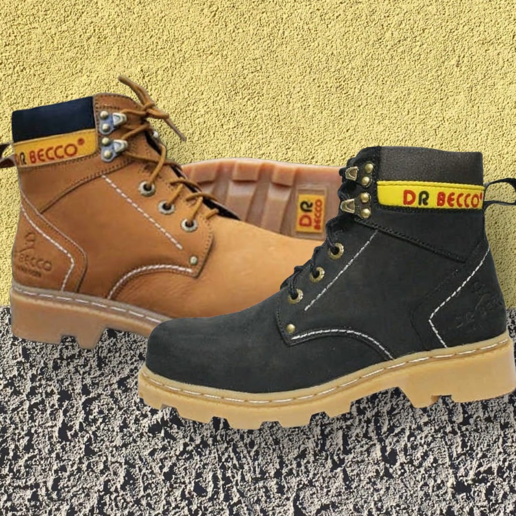Sepatu Safety Boot Dr Becco Premium Genuine Leather Suede