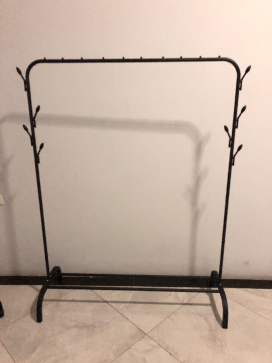 Windproof Clothes Stand Hanger Gantungan Baju Single - Dengan Gantungan Topi Qj 426