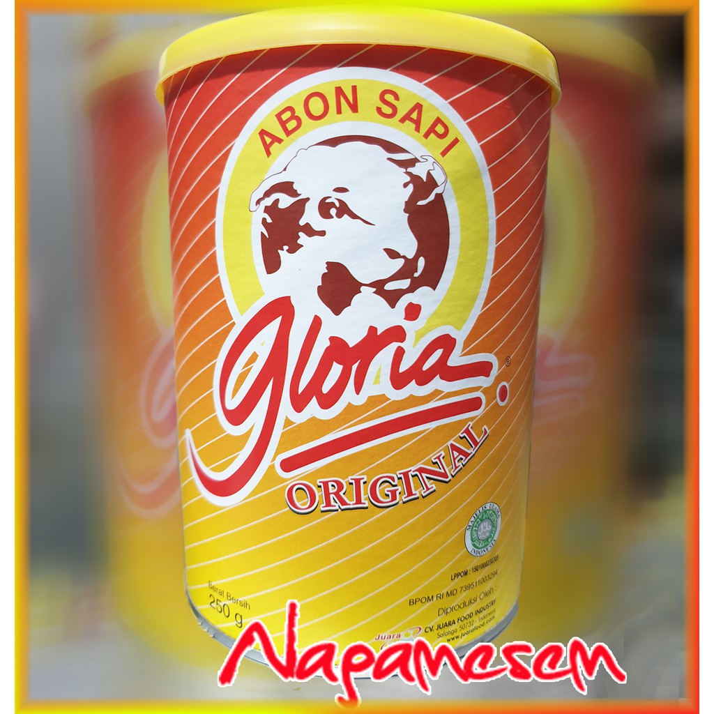 Abon Gloria Kaleng 250g 250gr 250 gram Original / Bawang / Ayam Abon Sapi