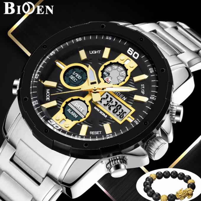 Biden Jam Tangan Pria Olahraga MiliteTampilan Tanggal Chronograph jam