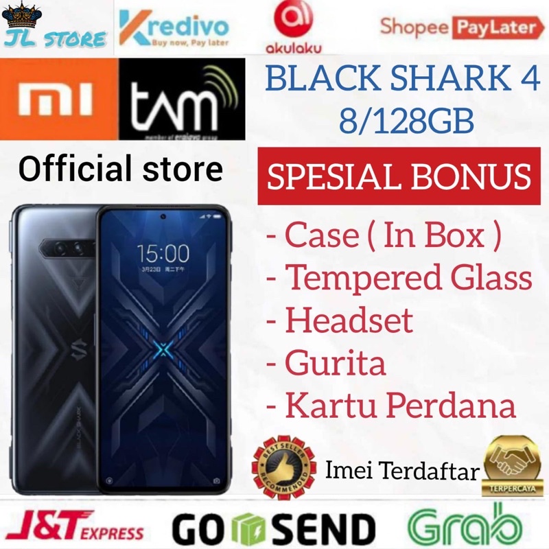 XIAOMI BLACK SHARK 4 8/128GB RAM 8GB ROM 128GB GAMING GARANSI RESMI