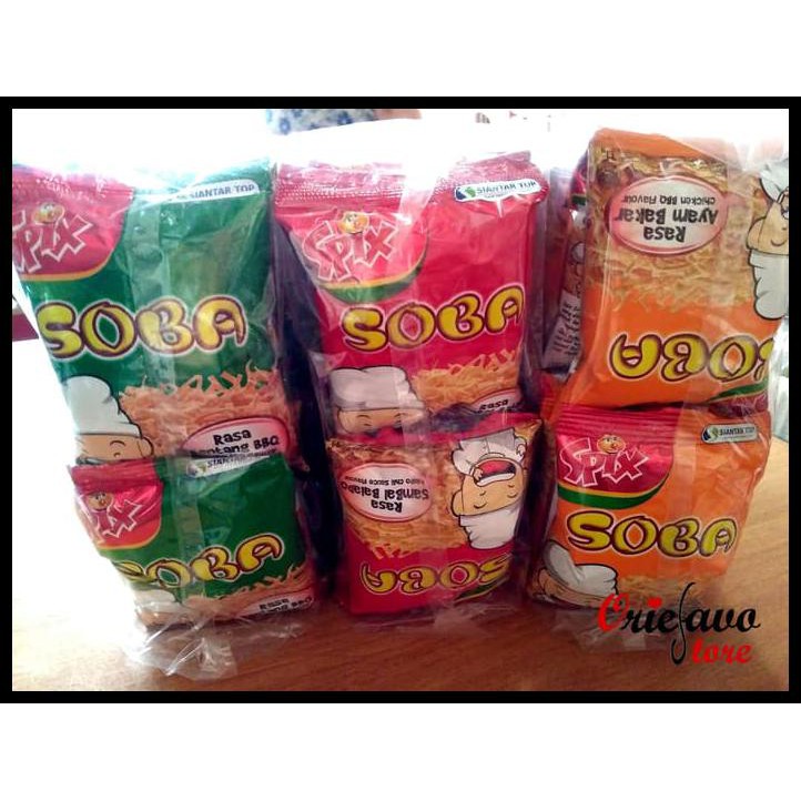 

HOT SALE Snack Spix Soba Mie (1 Pak Isi 20 Pcs) terjamin