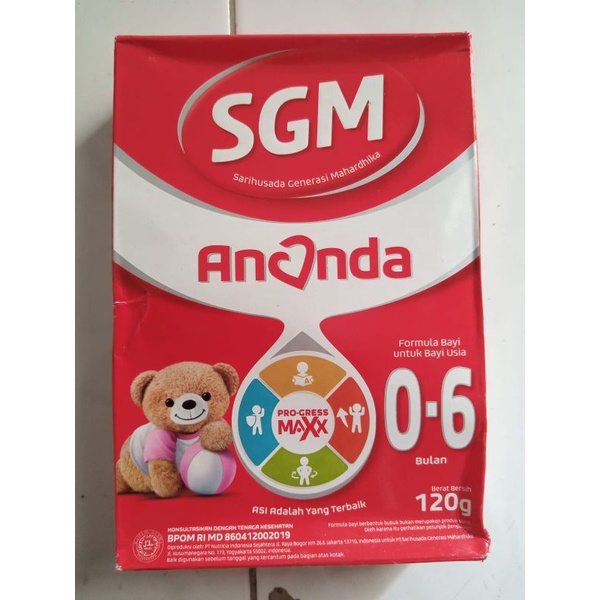 Jual susu formula SGM 0 - 6 bulan dan 6 - 12 bulan 120 gram | Shopee