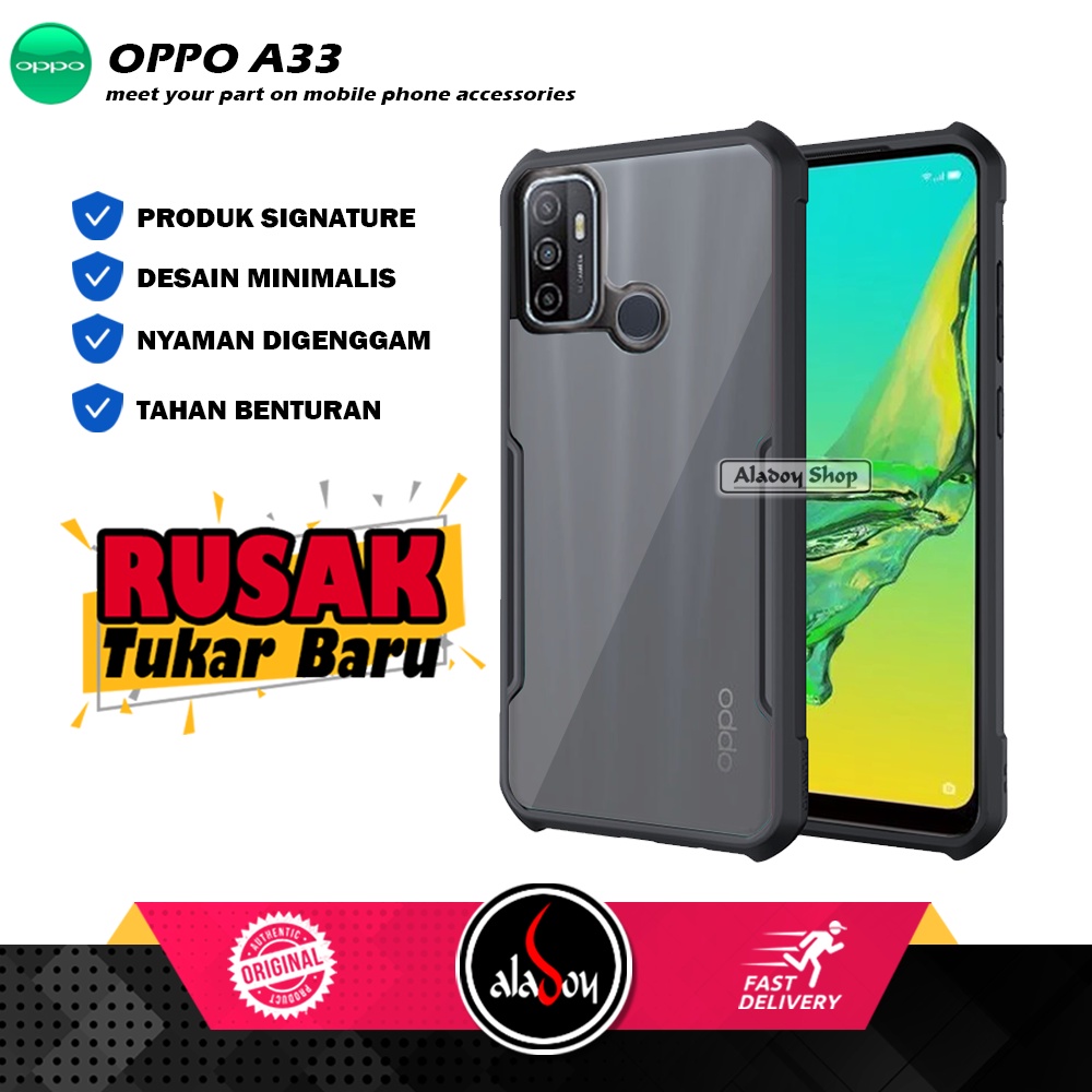 Case Oppo A33 Armor Fusion Shockproof Transparent Premium Casing