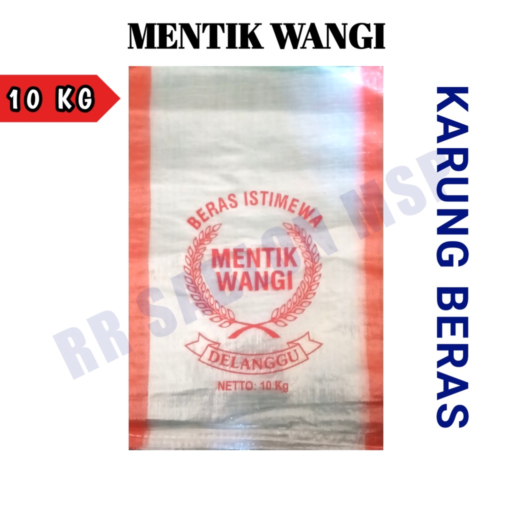 Karung Beras Kemasan 25 kg 10 kg cap mentik wangi merk Hasil /kepala singa) KTI