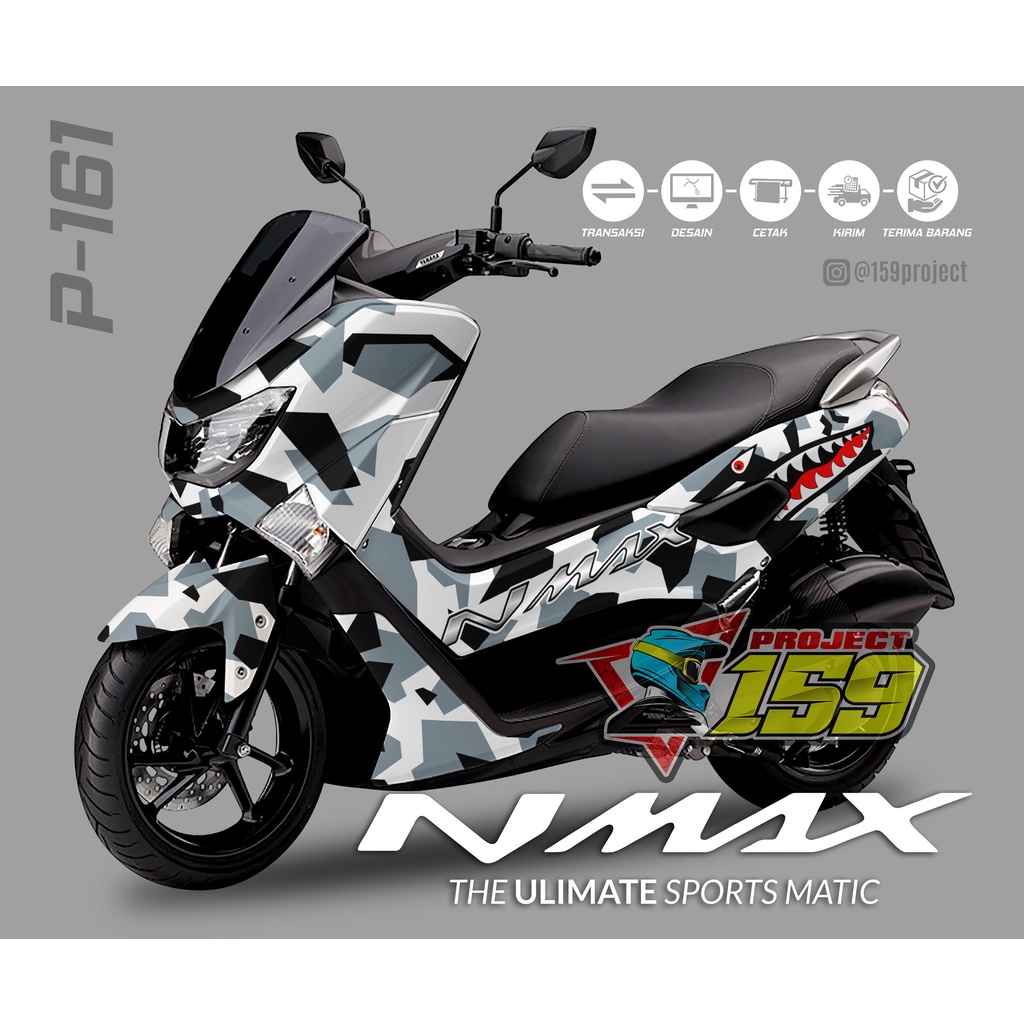 Decal Stiker Motor NMAX 155 2015 - P-161 Army Camo