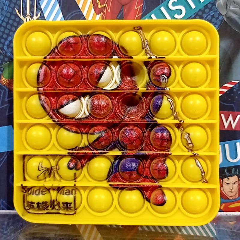 Pop It Captain America Viral Push Pop Bubble Fidget Maiman Pop It-Spiderman