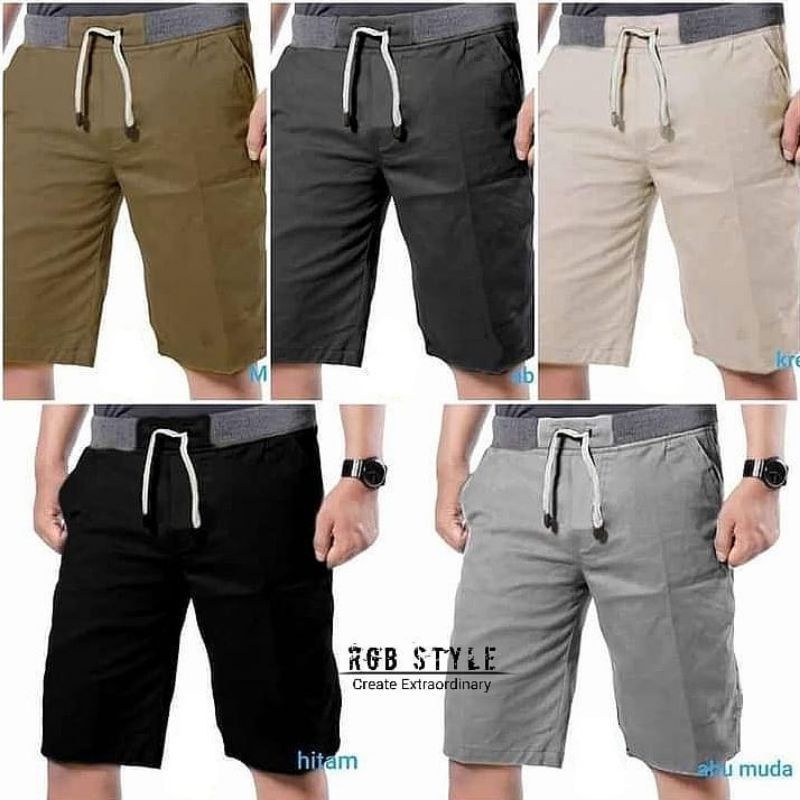 Celana pendek chinos bahan jova twill