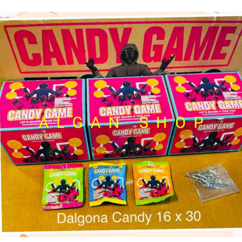 Permainan Candy Game 1 Box 30 Pcs Dalgona Candy Hot Hot Pop Candy Kembang Gula Lunak Rasa Permen Jad