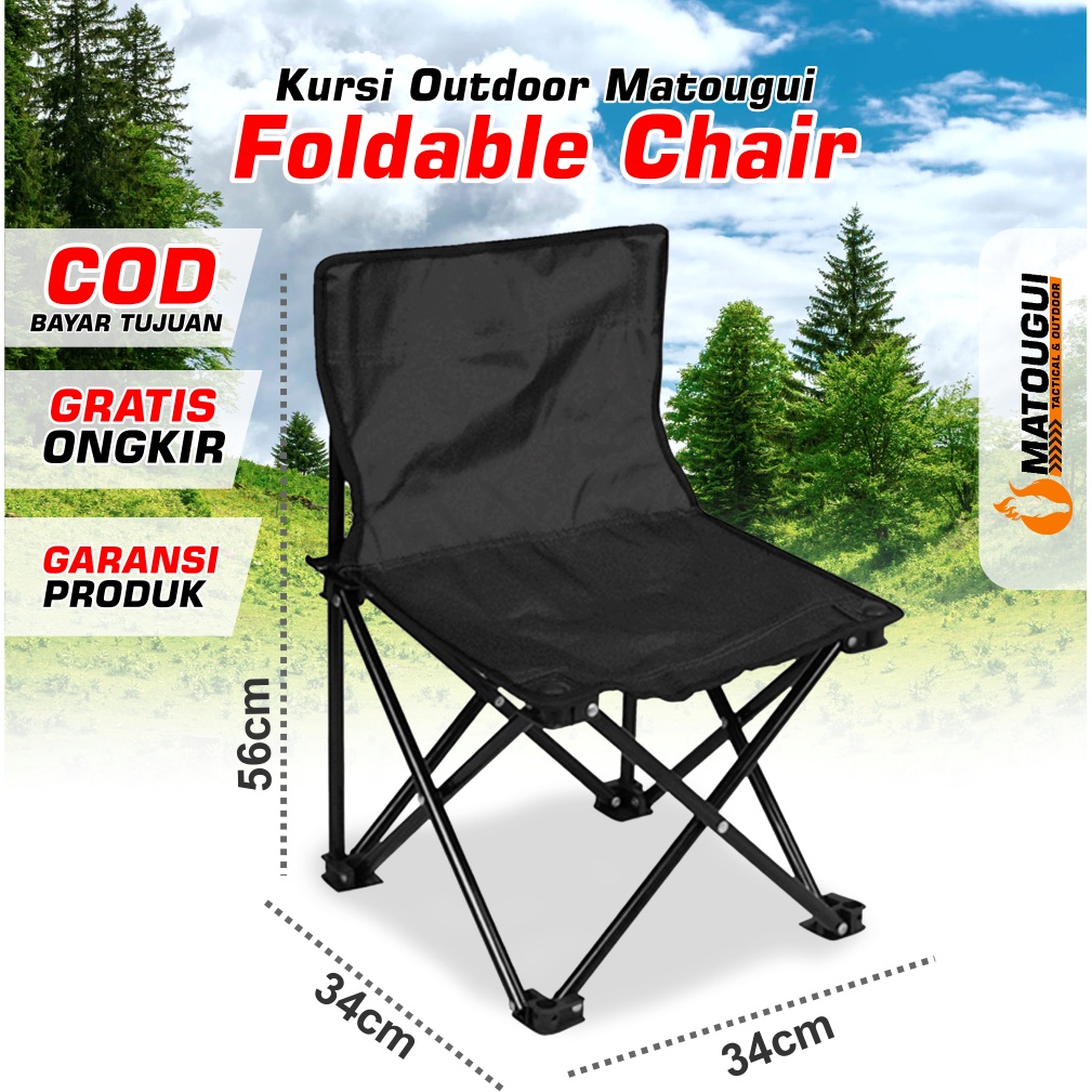 kursi lipat ks840b camping chair outdoor import ups store