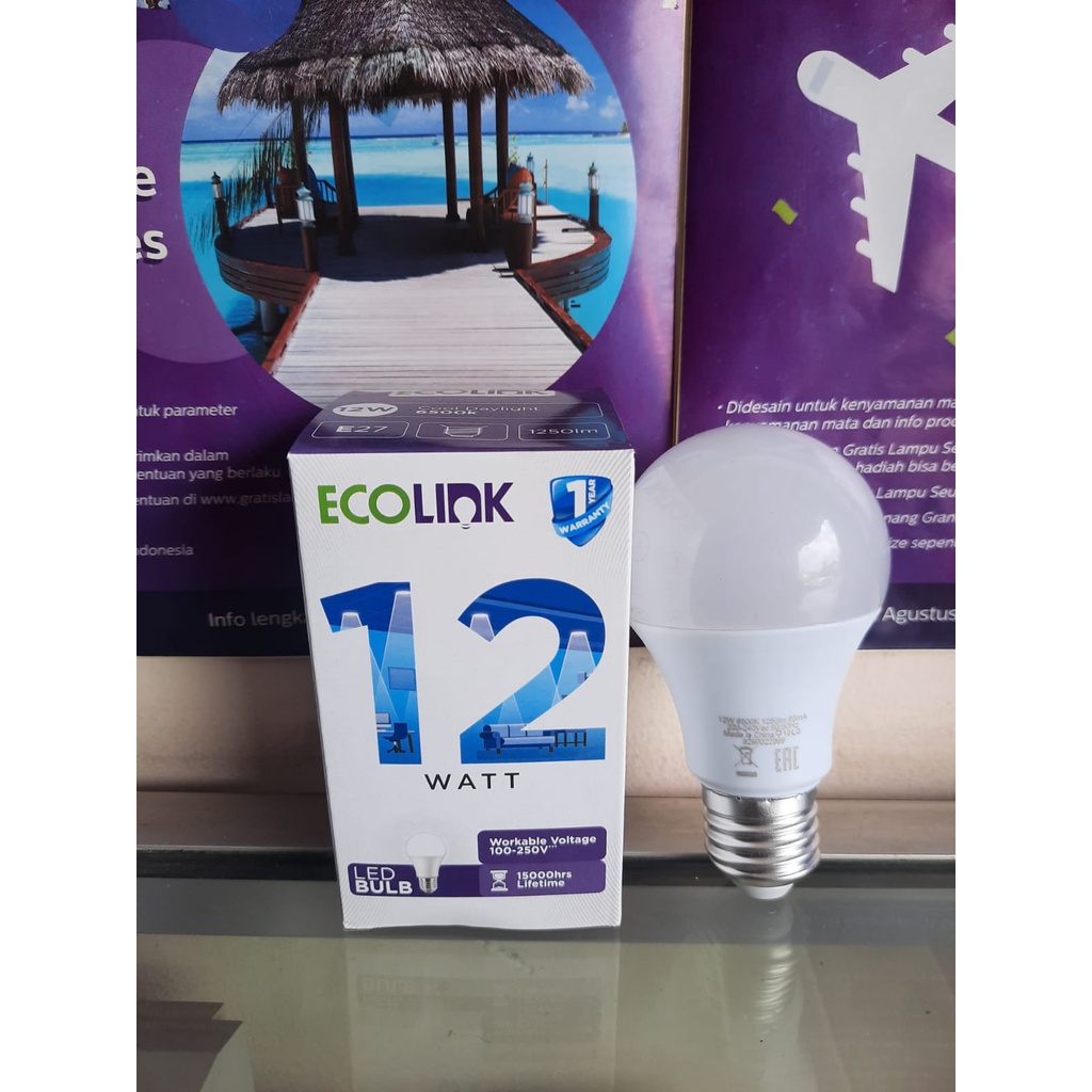 LAMPU ECOLINK LED Bulb 12 W E27