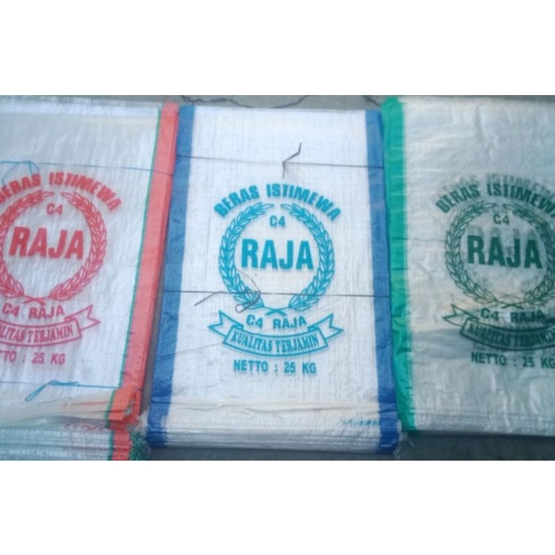 Karung beras 25 kg cap C4 raja isi 25 lembar (Tebal)