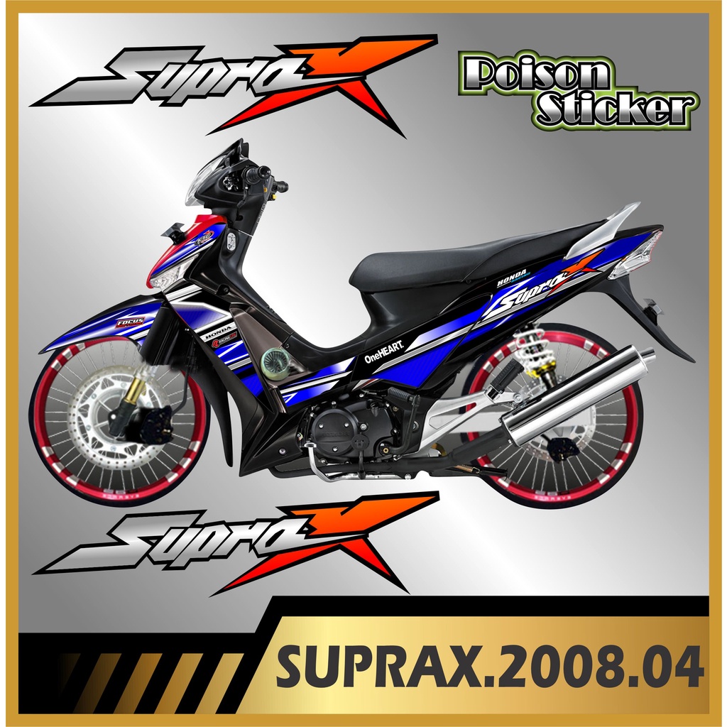STRIPING SUPRA X 125 2008 STIKER SUPRA X 125 STICKER LIS LIST SUPRA X 125 2008 CODE 04