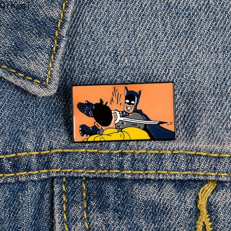 Bros Pin Enamel Desain Kartun Superhero Dark Knight Zorro Kelelawar Untuk Hadiah Teman