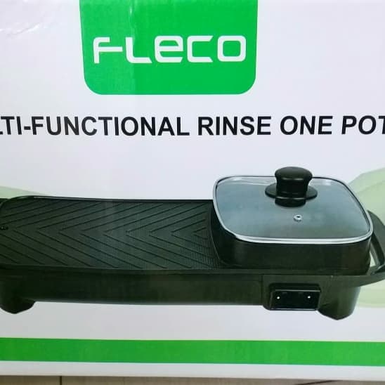 TERLARIS BBQ GRILL PAN PANGGANGAN LISTRIK 2IN1 SHABU2 STEAMBOAT