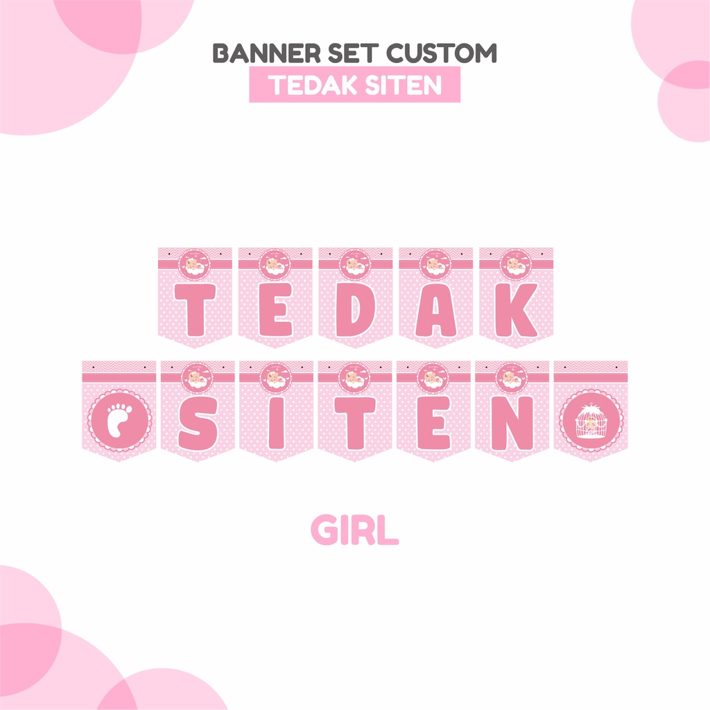 Banner Set Tedak Siten Tasyakuran Aqiqah Boy Girl
