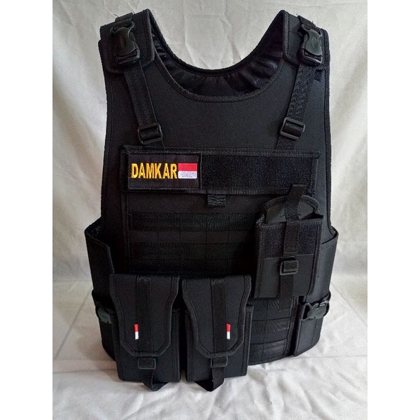 ROMPI ANGIN BODYVEST BAHAN TEBAL DAN KUAT, LOGO POLISI POL PP DLL