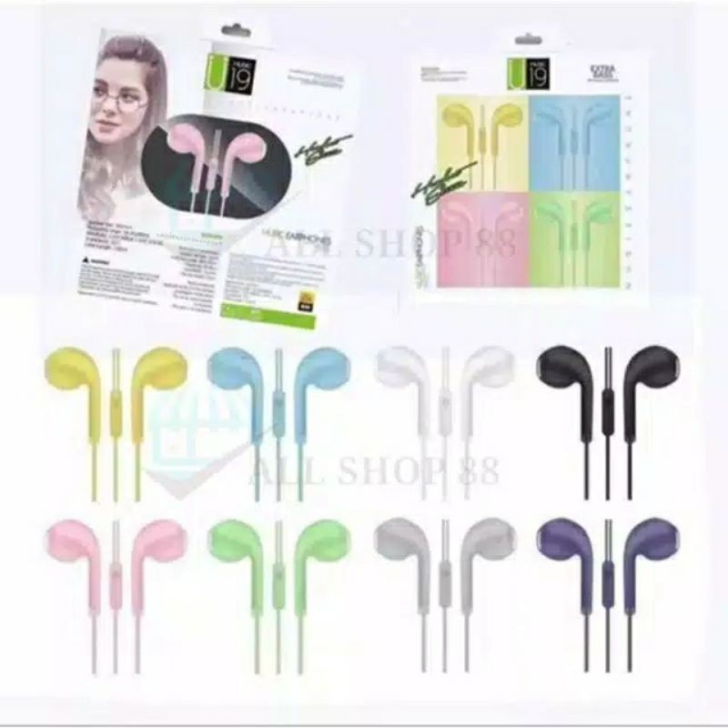 Headset Macaron Mate U19 Color Hipi extra bass