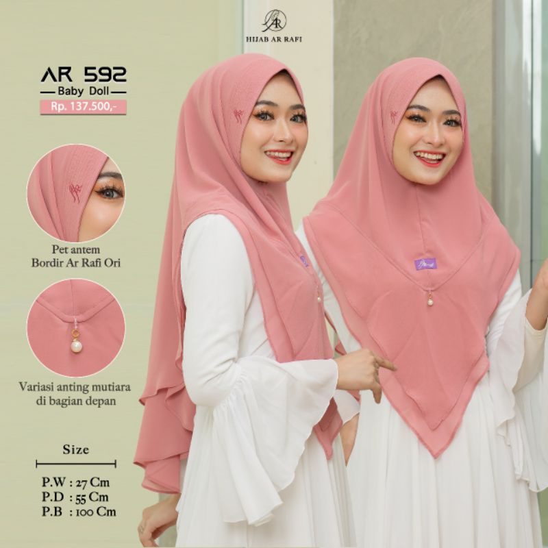 Ar 592 Khimar cantik by Ar Rafi
