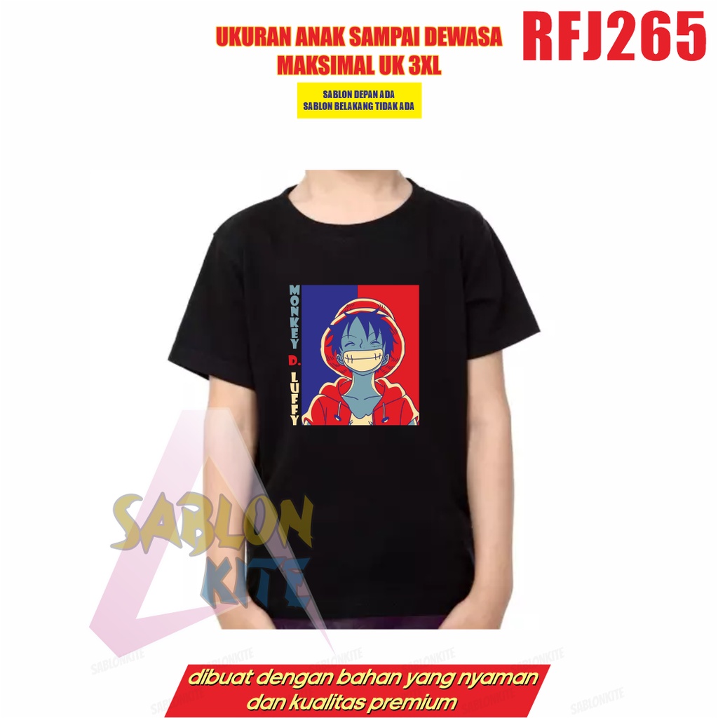 MURAH!!! KAOS KEREN ANIME LUTFI RFJ265 ONE PIECE