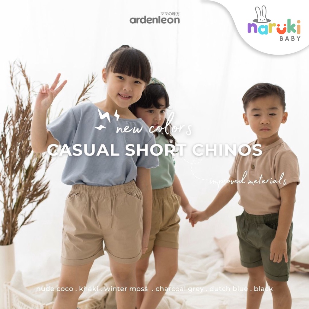 Ardenleon Unisex Casual Short Chinos 2.0 Arden Leon Celana Pendek Anak