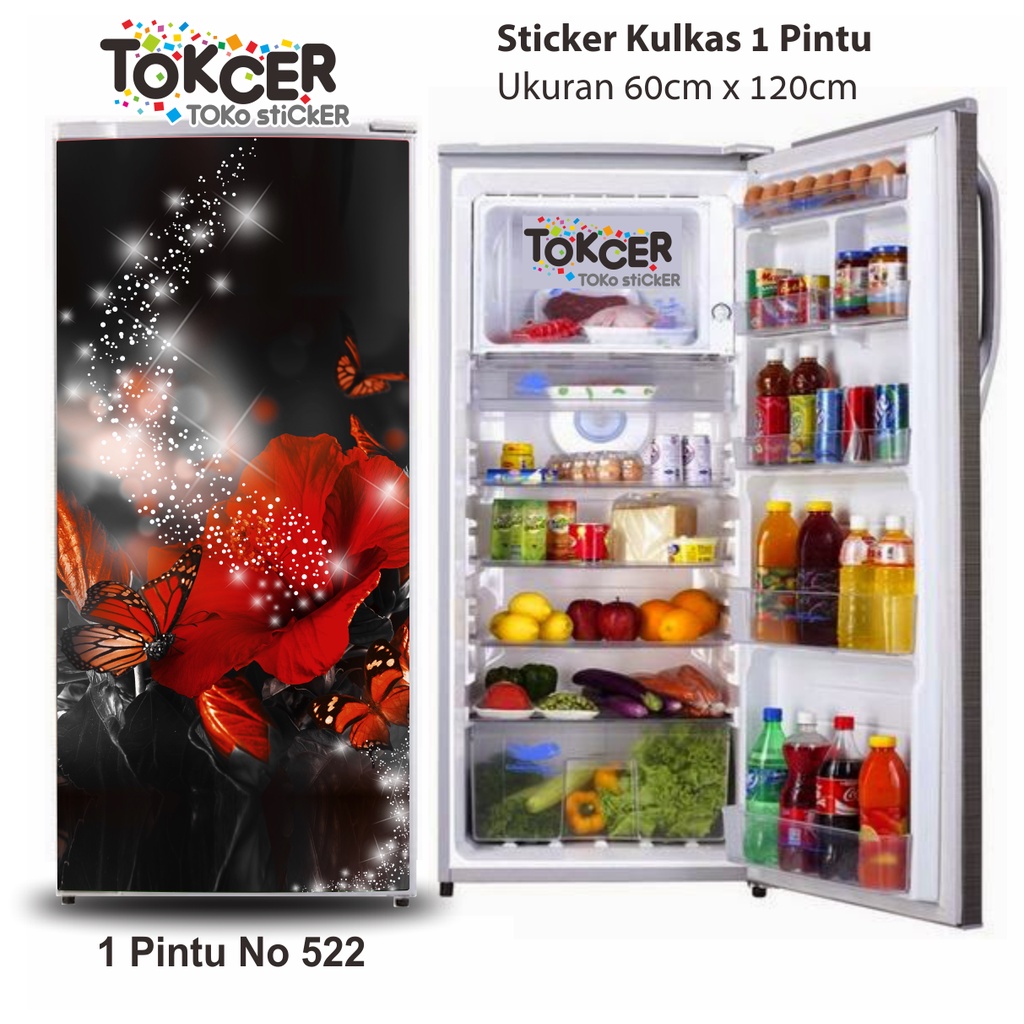 Stiker Kulkas/stiker magic com/stiker kompor motif Kupu-kupu HITAM