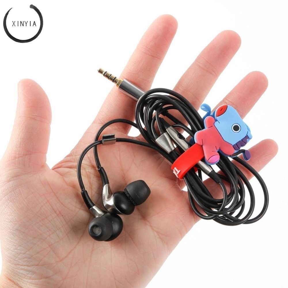 [Bayar Di Tempat]Bt21 Kabel Earphone Model Kartun Kpop BTS Bangtan Boys