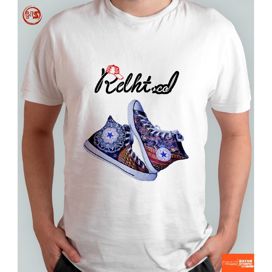 Kaos Converse Sepatu custom Batik Pride Volume 3 T shirt Pria Wanita Baju Distro Original INDONESIA