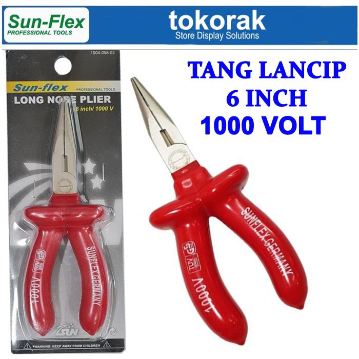 SUNFLEX TANG LANCIP LISTRIK 6 INCH 1000 VOLT SUN FLEX JEPIT 6&quot; 1000V