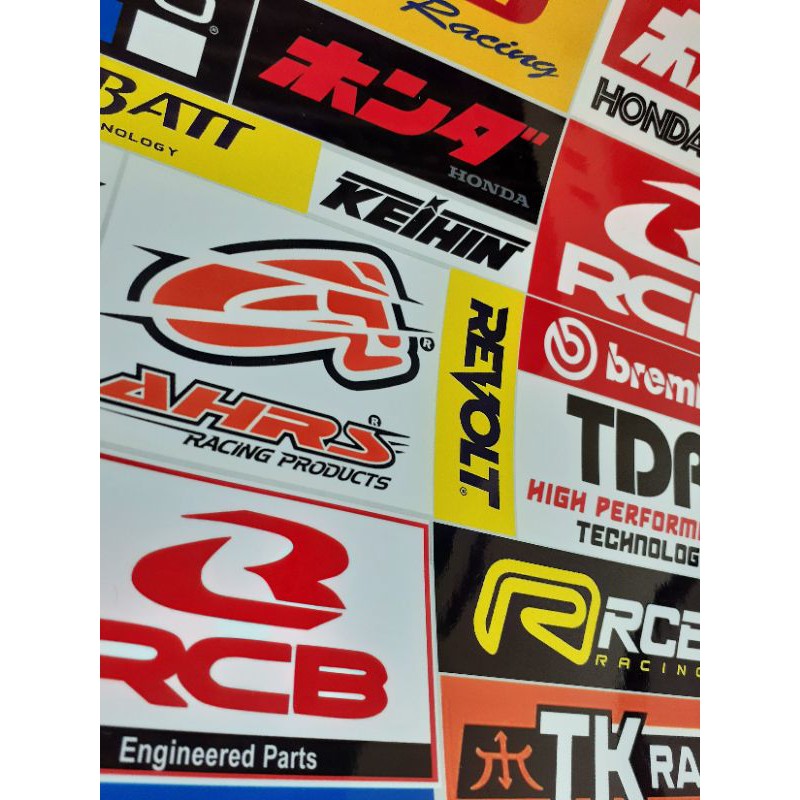 STICKER PACK HONDA GANK STICKER RACING AHRS RCB STIKER SSS STICKER RACERTEES BRT GO PRO VARIASI